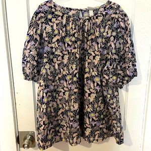 Purple Floral Blouse